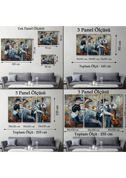 Orkestra ve Müzik Dekoratif Kanvas Tablo, Duvar Dekoru 3743 fırsatları