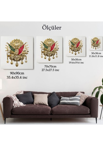 Osmanlı Tuğrası Ottoman Sign Dekoratif Kanvas Tablo, Duvar Dekoru 5805 fırsatları