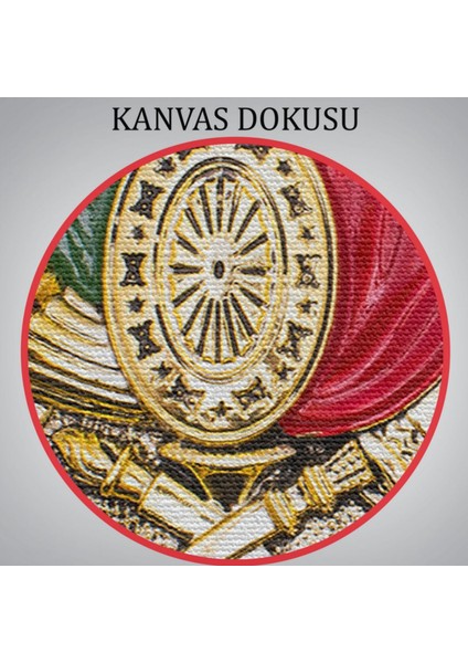 Osmanlı Tuğrası Ottoman Sign Dekoratif Kanvas Tablo, Duvar Dekoru 5805