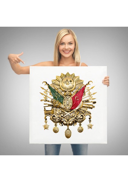 Osmanlı Tuğrası Ottoman Sign Dekoratif Kanvas Tablo, Duvar Dekoru 5805