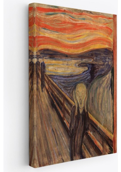 Çığlık Isimli Eser Edvard Munch Dekoratif Kanvas Tablo, Duvar Dekoru 5116
