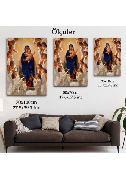 Hz Meryem ve Hz Isa Jesus Christ Dekoratif Kanvas Tablo, Duvar Dekoru 6450 modelleri