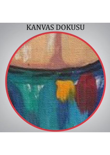 Kadın ve Renkli Çiçekleri Dekoratif Kanvas Tablo, Duvar Dekoru 6257