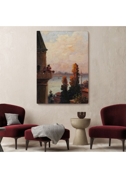 Ezan Okuyan Adam Galata Kulesi Dekoratif Kanvas Tablo, Duvar Dekoru 6177 fiyatları