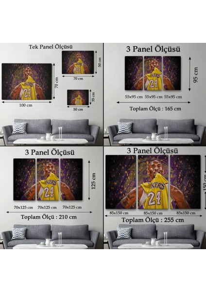 Kobe Bryant Black Mamba Lakers'ta Dekoratif Kanvas Tablo, Duvar Dekoru 5151 fırsatları