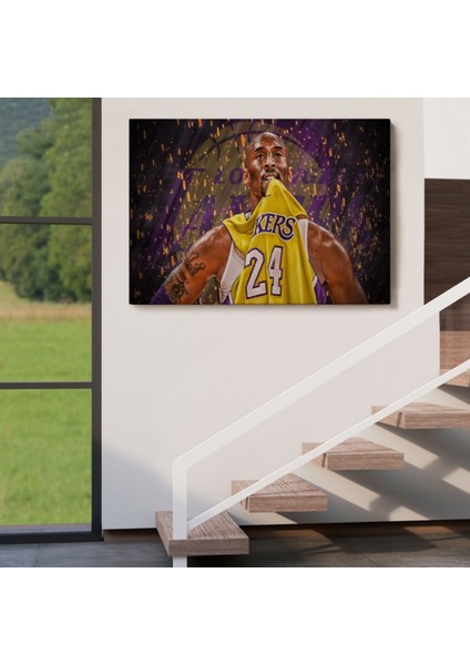 Kobe Bryant Black Mamba Lakers'ta Dekoratif Kanvas Tablo, Duvar Dekoru 5151 indirimleri