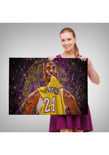 Kobe Bryant Black Mamba Lakers'ta Dekoratif Kanvas Tablo, Duvar Dekoru 5151