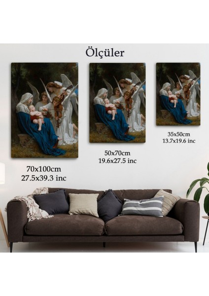 Meleklerin Şarkısı Song Of The Angels Dekoratif Kanvas Tablo, Duvar Dekoru 6123 fırsatları