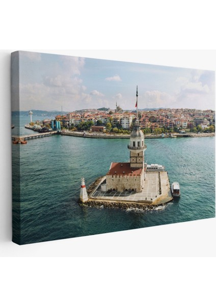 Üsküdar ve Kız Kulesi Dekoratif Kanvas Tablo, Duvar Dekoru 6509