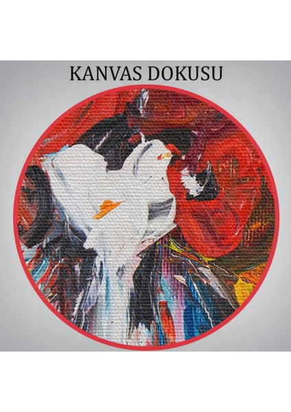 Yağlıboya Görünüm Vazodaki Çiçekler Dekoratif Kanvas Tablo, Duvar Dekoru 6520 indirimleri