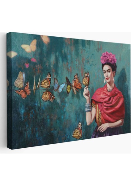 Kelebekler ve Ünlü Ressam Dekoratif Kanvas Tablo, Duvar Dekoru 5169