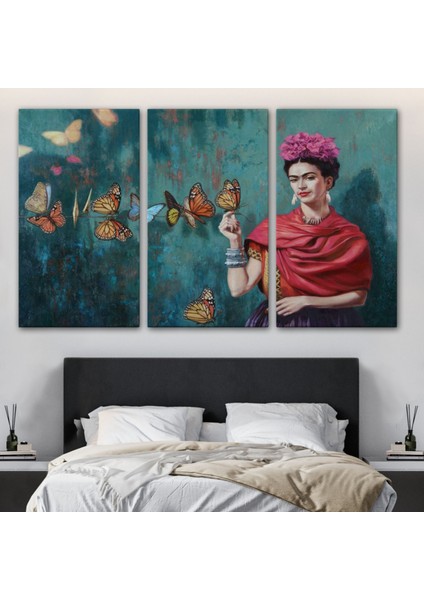 Kelebekler ve Ünlü Ressam Dekoratif Kanvas Tablo, Duvar Dekoru 5169 modelleri