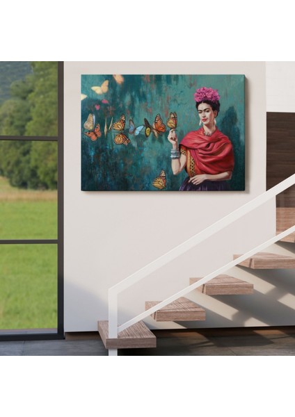 Kelebekler ve Ünlü Ressam Dekoratif Kanvas Tablo, Duvar Dekoru 5169 indirimleri