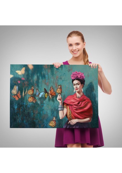 Kelebekler ve Ünlü Ressam Dekoratif Kanvas Tablo, Duvar Dekoru 5169