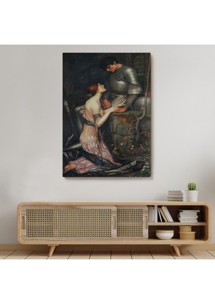 Lamia ve Şövalyesi Orenco Kanaviçe William Waterhouse Dekoratif Kanvas Tablo 6263 modelleri