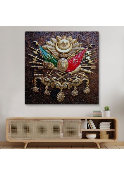 Osmanlı Tuğrası Ottoman Sign Dekoratif Kanvas Tablo, Duvar Dekoru 5866 modelleri