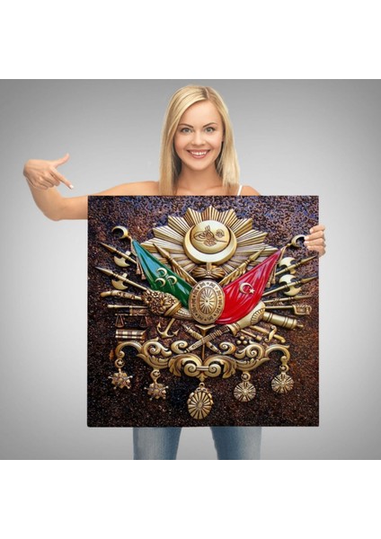 Osmanlı Tuğrası Ottoman Sign Dekoratif Kanvas Tablo, Duvar Dekoru 5866