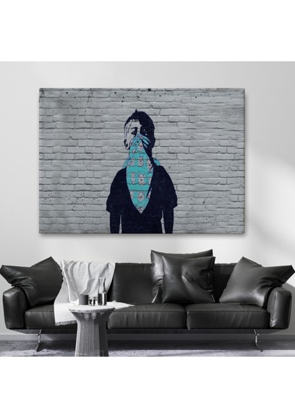 Anarşist Çocuk Eseri Banksy Dekoratif Kanvas Tablo, Duvar Dekoru 5025 fiyatları