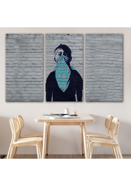 Anarşist Çocuk Eseri Banksy Dekoratif Kanvas Tablo, Duvar Dekoru 5025 modelleri