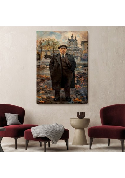 Sovyet Dönemi Rusya Vladimir Lenin Dekoratif Kanvas Tablo, Duvar Dekoru 6194 fiyatları