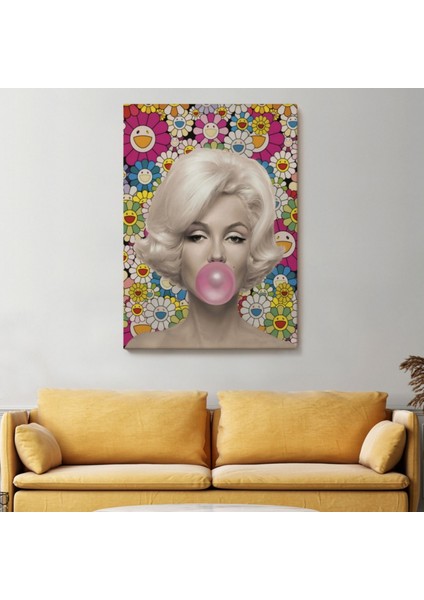 Marilyn Monroe ve Pembe Balon Dekoratif Kanvas Tablo, Duvar Dekoru 6217 fiyatları