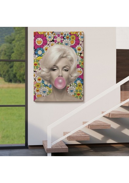 Marilyn Monroe ve Pembe Balon Dekoratif Kanvas Tablo, Duvar Dekoru 6217 indirimleri