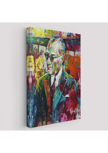 Mustafa Kemal Atatürk Yağlıboya Görünüm Dekoratif Kanvas Tablo, Duvar Dekoru 6069