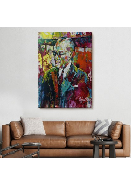 Mustafa Kemal Atatürk Yağlıboya Görünüm Dekoratif Kanvas Tablo, Duvar Dekoru 6069 fiyatları
