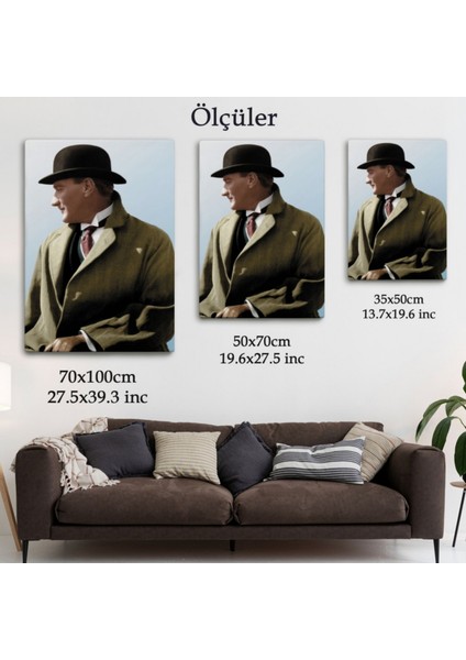 Mustafa Kemal Atatürk Dekoratif Kanvas Tablo, Duvar Dekoru 6464 modelleri