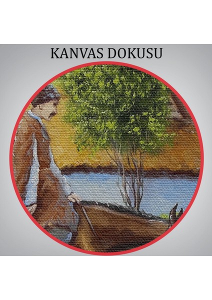 Yağlıboya Görünüm Köyden Manzara Dekoratif Kanvas Tablo, Duvar Dekoru 3737