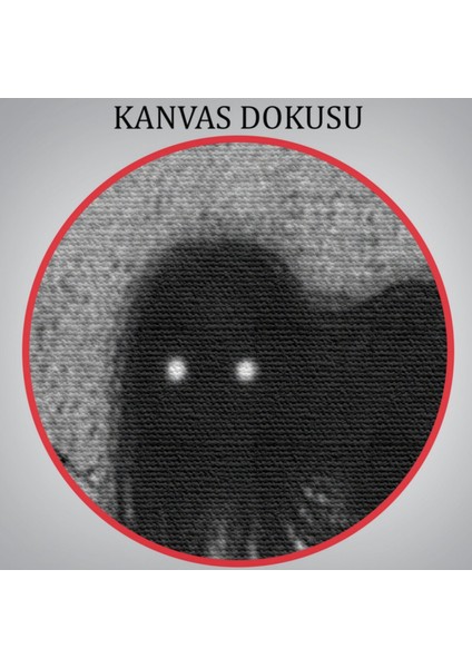 Karanlıkta Korkunç Bir Çift Göz Dekoratif Kanvas Tablo, Duvar Dekoru 6288