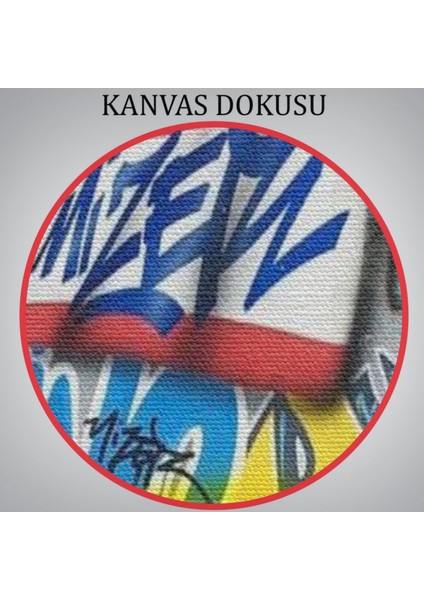 El Ele Tutarak Graffiti Dekoratif Kanvas Tablo, Duvar Dekoru 5312