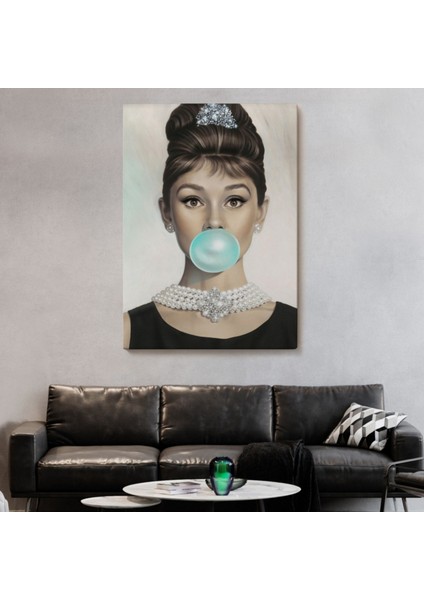 Yeşil Kabarcık Sakızlar Audrey Hepburn 5 Dekoratif Kanvas Tablo, Duvar Dekoru 82 fiyatları