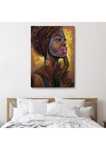 Pop Art Afrikalı Kadın Portresi Dekoratif Kanvas Tablo, Duvar Dekoru 6008 fiyatları