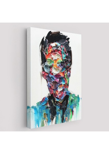 Yağlıboya Görünüm Erkek Portresi Soyut Dekoratif Kanvas Tablo, Duvar Dekoru 6320