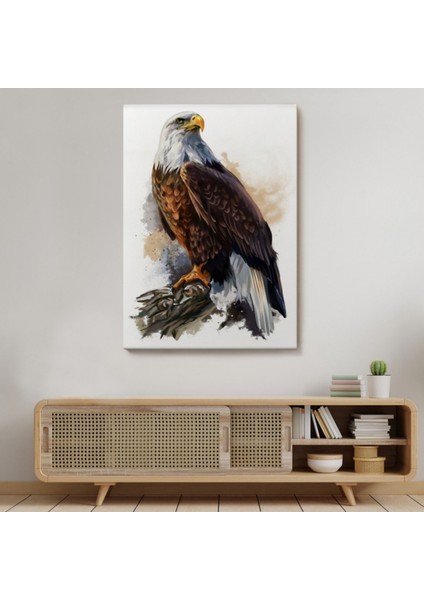 Kartal Hayvan Temalı Dekoratif Kanvas Tablo, Duvar Dekoru 5961 modelleri