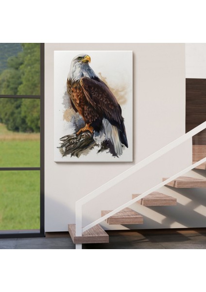 Kartal Hayvan Temalı Dekoratif Kanvas Tablo, Duvar Dekoru 5961 indirimleri