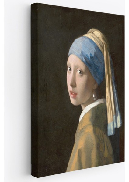 Inci Küpeli Kız, Johannes Vermeer Dekoratif Kanvas Tablo, Duvar Dekoru 4969