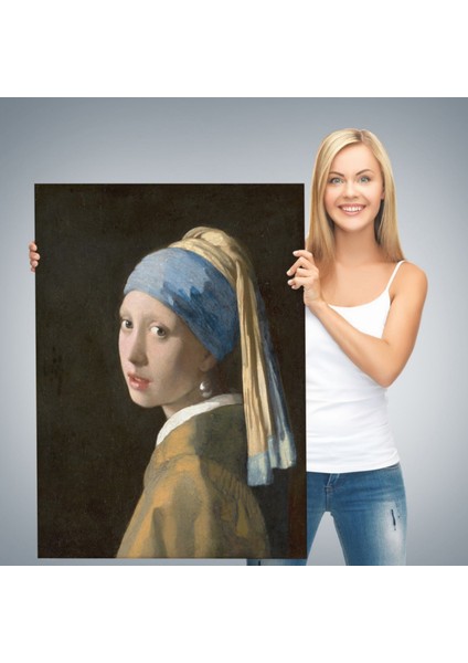 Inci Küpeli Kız, Johannes Vermeer Dekoratif Kanvas Tablo, Duvar Dekoru 4969