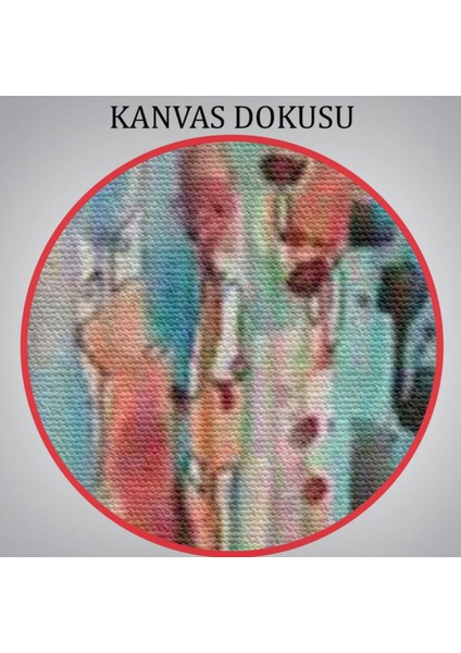 Suluboya Görünüm Dijital Baskı Dekoratif Kanvas Tablo, Duvar Dekoru 5872