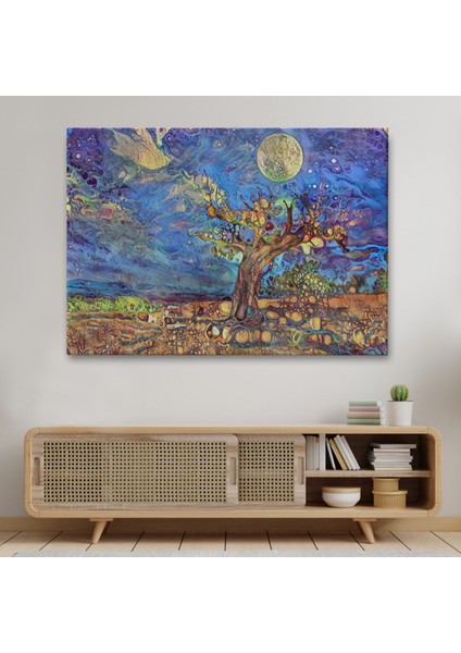 Sihirli Yaşlı Ağaç Modern Manzara Dekoratif Kanvas Tablo, Duvar Dekoru 3504 fiyatları