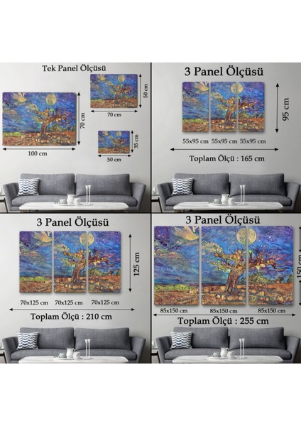 Sihirli Yaşlı Ağaç Modern Manzara Dekoratif Kanvas Tablo, Duvar Dekoru 3504 fırsatları