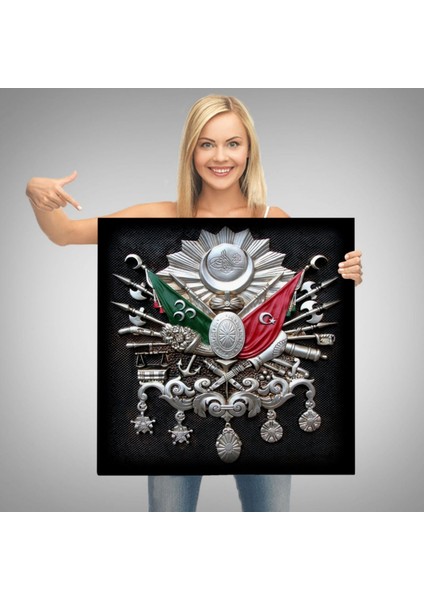 Osmanlı Tuğrası Ottoman Sign Dekoratif Kanvas Tablo, Duvar Dekoru 5803