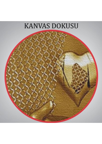 Aşk Sanatı 3D Altın Insan Gold Efekt Dekoratif Kanvas Tablo, Duvar Dekoru 5366