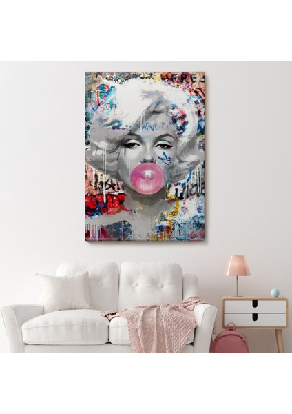 Marilyn Monroe ve Güzelliği Graffiti Pop Art Dekoratif Kanvas Tablo, Duvar Dekoru 6471 fiyatları