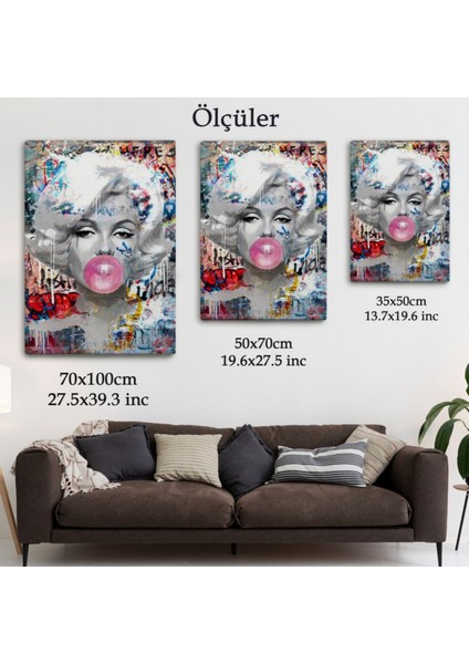 Marilyn Monroe ve Güzelliği Graffiti Pop Art Dekoratif Kanvas Tablo, Duvar Dekoru 6471 modelleri