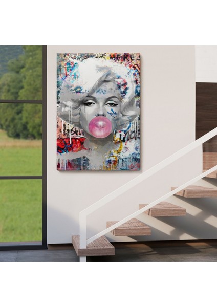 Marilyn Monroe ve Güzelliği Graffiti Pop Art Dekoratif Kanvas Tablo, Duvar Dekoru 6471 fırsatları