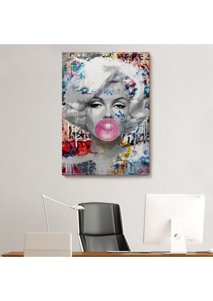 Marilyn Monroe ve Güzelliği Graffiti Pop Art Dekoratif Kanvas Tablo, Duvar Dekoru 6471 indirimleri