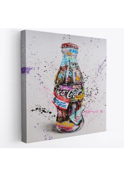 Graffiti Sokak Sanatı Kola Banksy Dekoratif Kanvas Tablo, Duvar Dekoru 5346