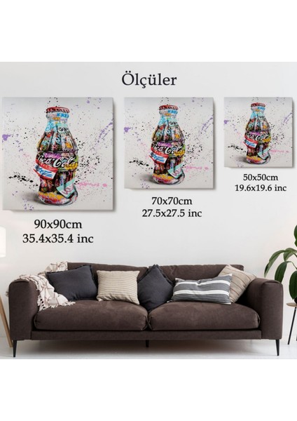 Graffiti Sokak Sanatı Kola Banksy Dekoratif Kanvas Tablo, Duvar Dekoru 5346 fırsatları